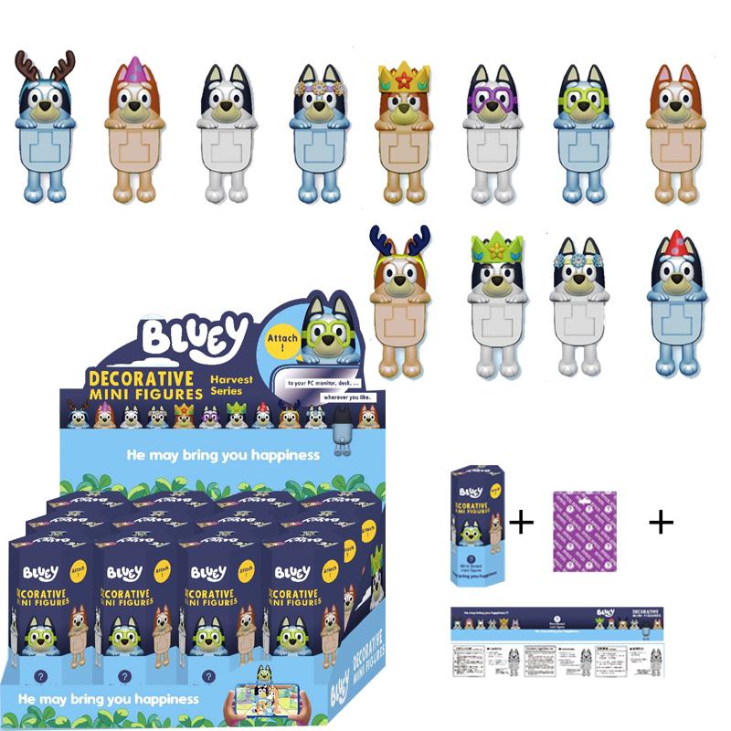 Hot Series Bluey Box Cute Cartoon Anime Figure Model Doll Ornament Ideal Kid Birthday Christmas Gifts
