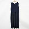 Shop Women S Korean Round Two Tone Pleated Layered Long dreSS Navy Ll Wdr 4672