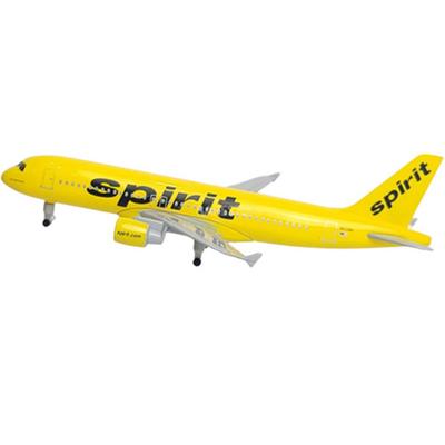 Modelo de Avião de Metal Premium 20cm - Spirit Airlines A320 (Escala 1:56)