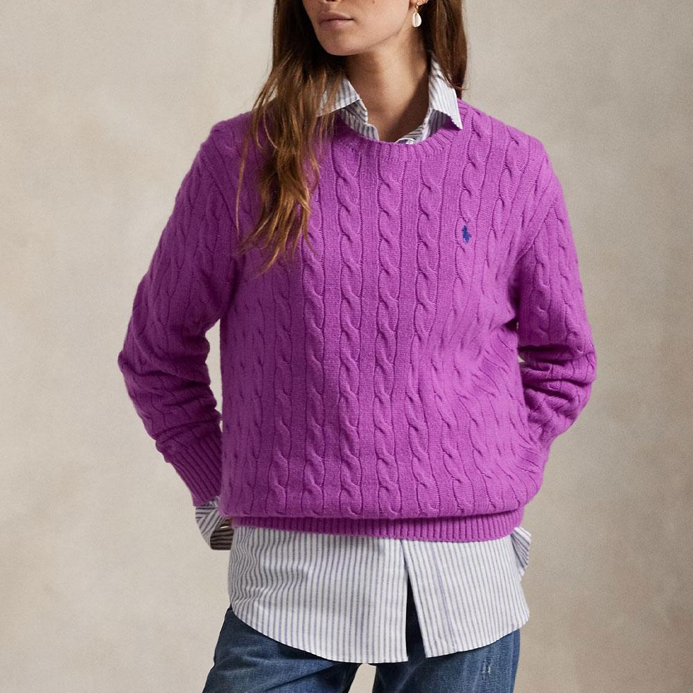 Polo Ralph Lauren Dropped Shoulder Round Neck Ribbed Cuff Sweater Women sweater 211972115-003