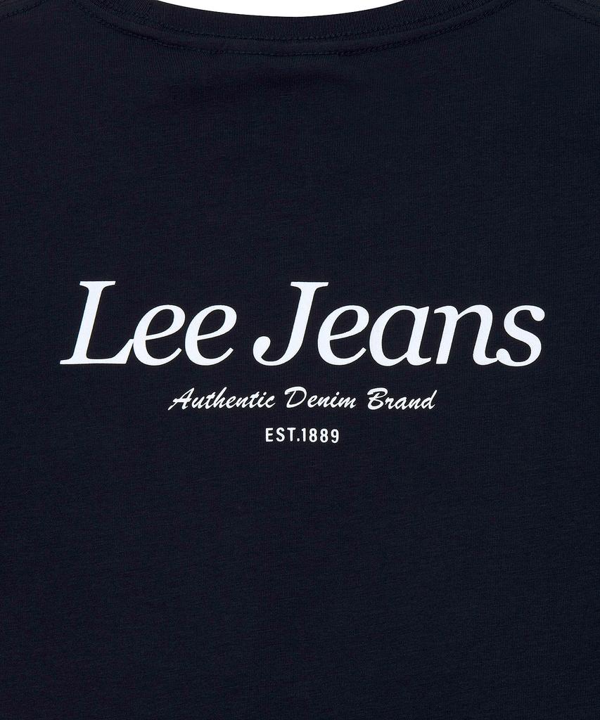 LEE Women'S Small Twitch Logo Typography T-Shirt Navy