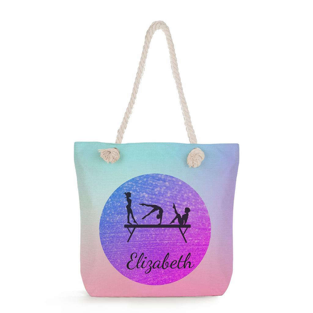 Gymnastics Print Thick Rope Single-shoulder Beach Bag  7248