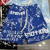 Unisex Vintage American Style Loose Fit Cotton Tee With Embellished Letter Print Round Neck Short Sleeve