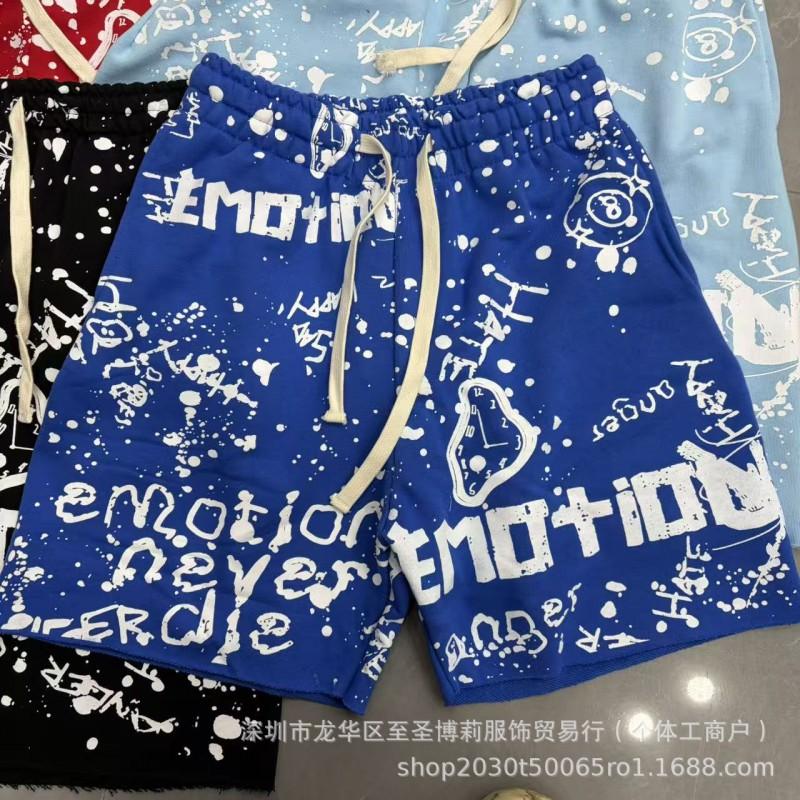 Unisex Vintage American Style Loose Fit Cotton Tee With Embellished Letter Print Round Neck Short Sleeve