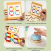 Wooden Number Battle Building Blocks Game - Children's Math Learning Toy for Number Matching and Color Sorting Interactive Play