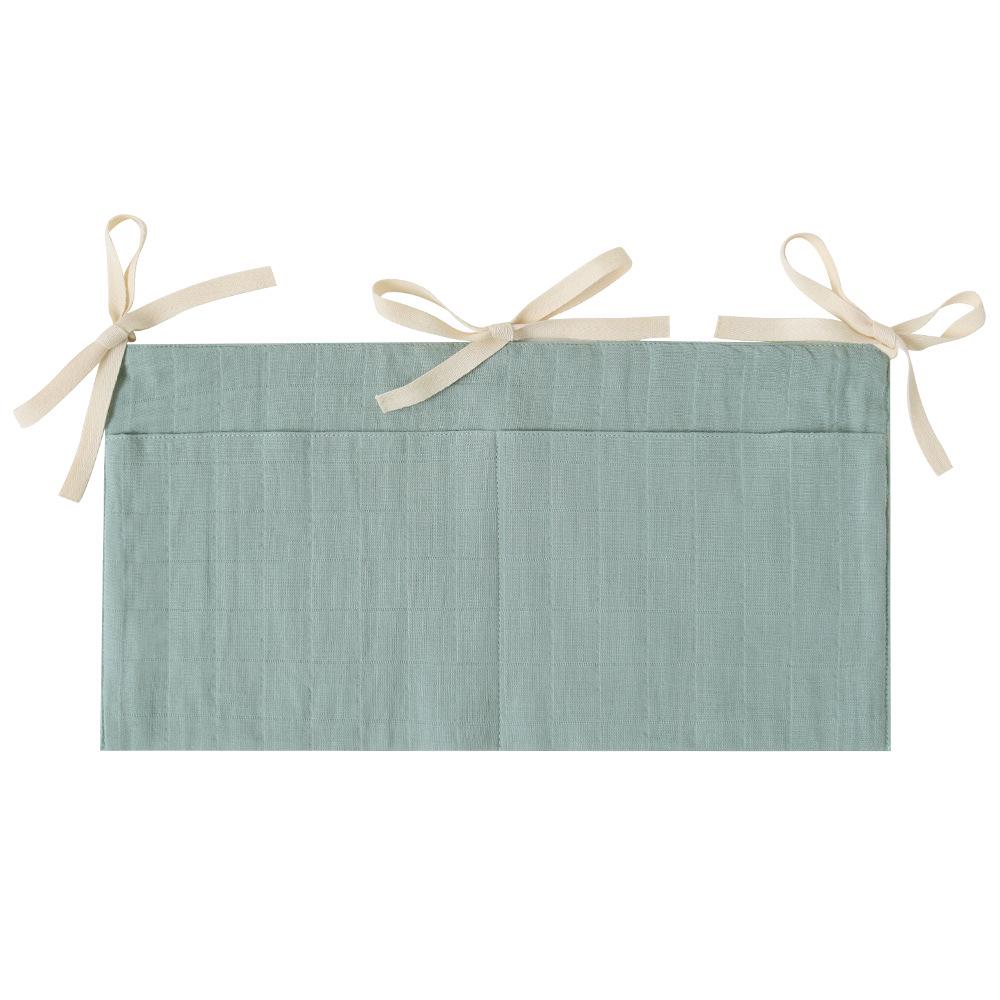 Handmade Cotton Muslin Hanging Crib Organizer – Baby Toy & Diaper Storage Bag