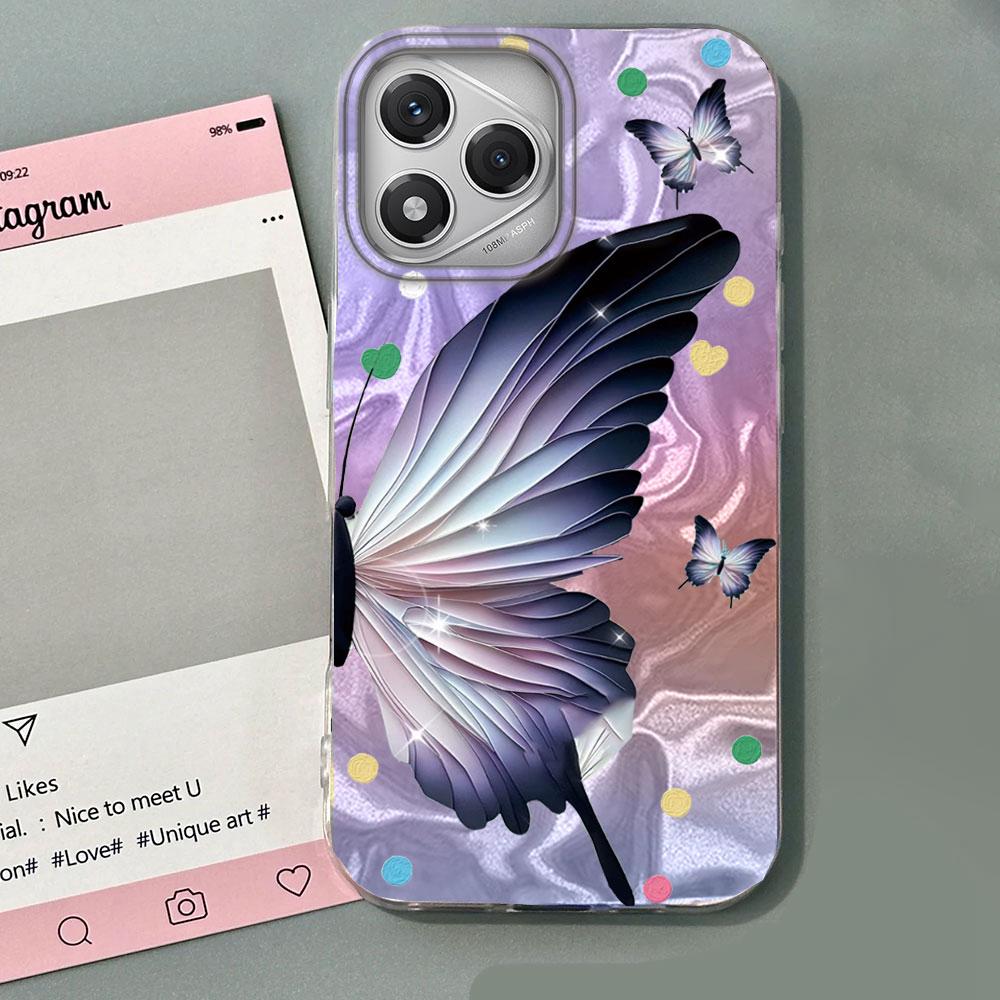 Green Butterfly water Texture Phone Cases for Honor 400 200 Pro Magic 7 5 Lite X9a X9c X8a X8b X8c TPU Shell Silicone Back Cover