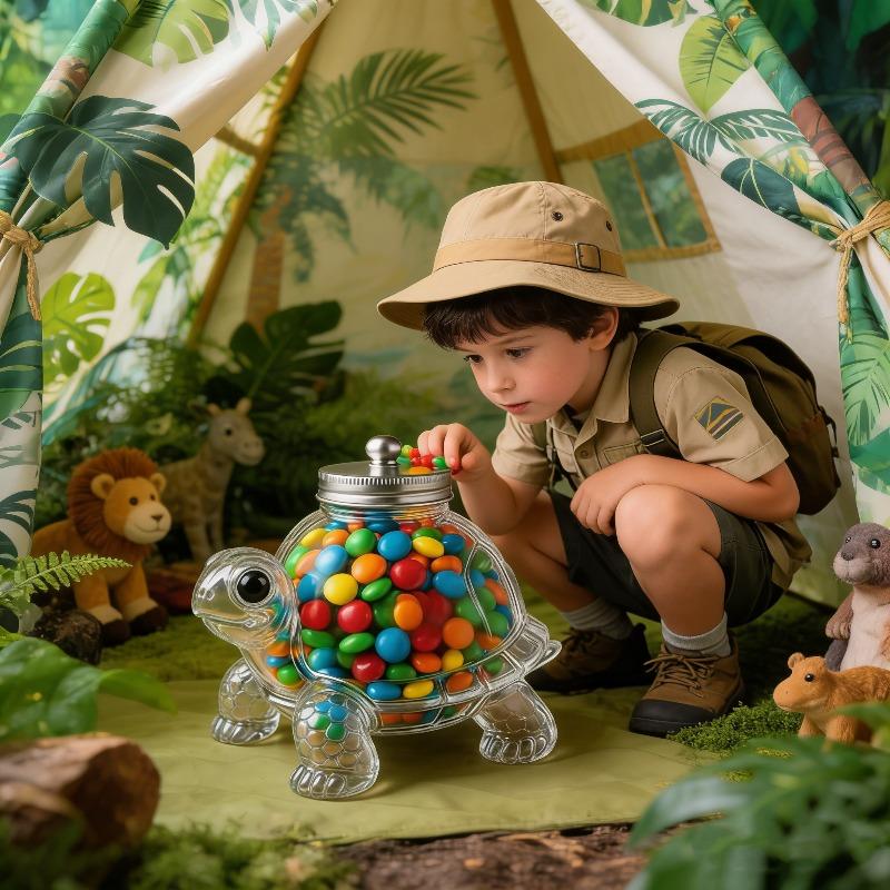 Niedliches Glas-Snackglas mit Hundemotiv, Lebensmittelaufbewahrungsbehälter, Snackbehälter mit Deckel für Küchendesign, für Hunde Leckerli-Snackdose