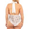 Women Lace Deep V-Neck Teddy Bodysuit  Backless Jumpsuit Sexy Lingerie