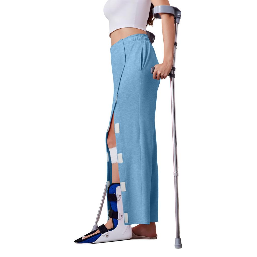 Damen - Auswärtshose mit Seitentaschen für Hüfte, Knie und Bein, leicht zugänglich, Sportliche Hose