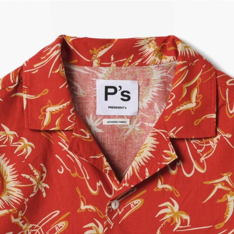 Presidents Shirt Reef Maui Print Rust Pif1m40000a49