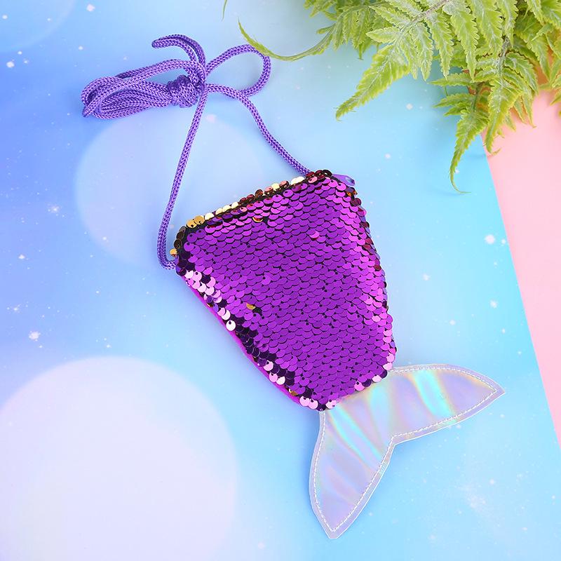 Mermaid Glitter Coin Purse - Children's Crossbody Bag & Women's Shoulder Bag