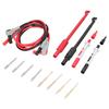 P1033B Banana Plug Test Leads Kit, Replaceable Needle & Hook Probes for Multimeter, High Conductivity Brass & Silicone, Ideal for Home, Lab, Auto &