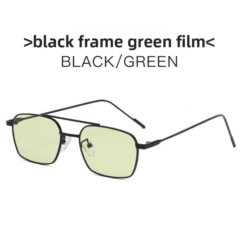 Metal Square Sunglasses With Uv400 Protection For Outdoor Activities And Fashion Style