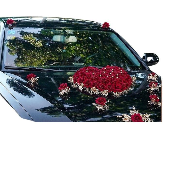Wedding Car Decoration Set: Creative Floral Arrangement for Head Car