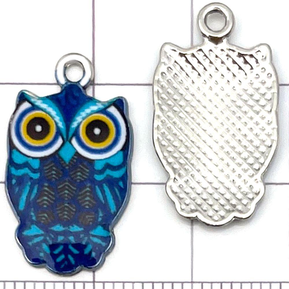 Colorful Owl Enamel Charms, 20pcs - Alloy Pendants for DIY Bracelets & Necklaces