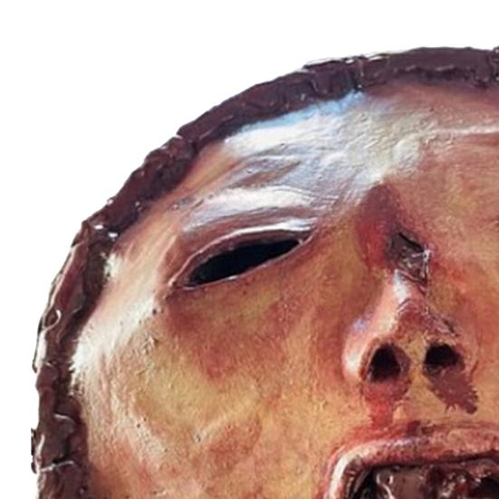 9-Inch Halloween People Pot Pie Realistic Reusable Haunted House Holiday Party Dinner Plate Latex Horror Face Pancake Decoration