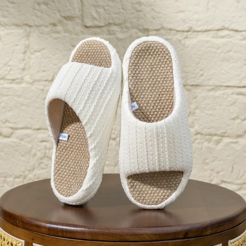 Linen Slipon Sandals For Adults With Nonslip Tpr Soles Comfortable Casual Summer Housewear