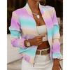 QICED Women's Vintage Casual Autumn Winter Long Sleeve POLO Neck Jackets & Coats