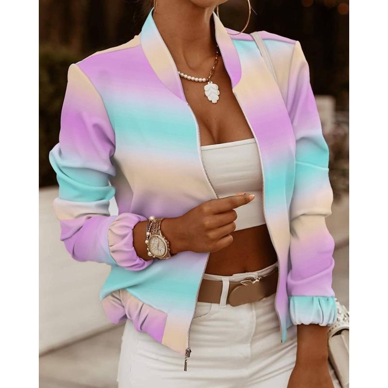 QICED Women's Vintage Casual Autumn Winter Long Sleeve POLO Neck Jackets & Coats