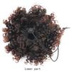 African Curly Hair Bun Donut Chignon Scrunchie Wrap Afro Puff Black Synthetic Hairpiece for Women Daily Use