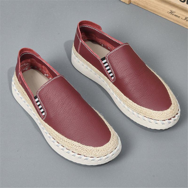 New Fashion Fisherman Loafers New Men's White Genuine Leather Espadrilles Shoes Male Walking Sneakers Footwears Zapatos Hombre