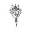 925 Stamped Silver Chrome Diopside Gemstone Handmade Necklace Pendant 4" For Her CP-26-10