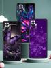 Art Purple Butterfly Phone Case Cover for Redmi 14C 10C Note 15 14 13 12 10 11 K40 Pro Plus 5G Shockproof Soft TPU Shell Fundas