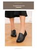 Comfortable Mom's Genuine Leather Flat Shoes - Soft Sole, Lightweight, Classic Design for Middle-Aged and Elderly Women