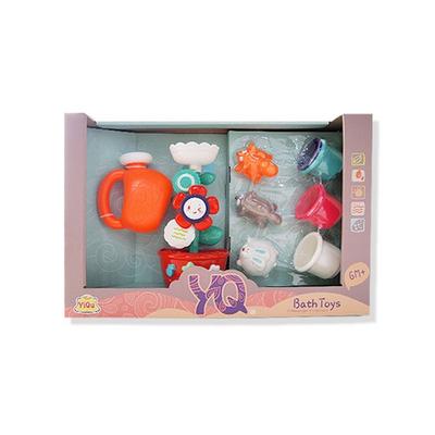 Kohani Baby Bath Play Toy Spinning Flower Fountain Animal Water Gun 9pc Set, Korean Bath Toys