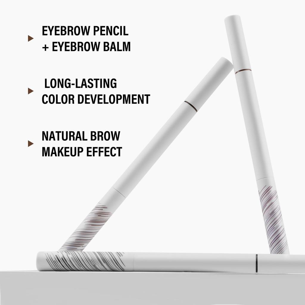 Boobeen Eyebrow Pen with Color Eyebrow Waterproof Eyebrow Pencil and Eyebrow Mascara Full Volume Eyebrow Makeup Dual-Ended Gel, Kit,