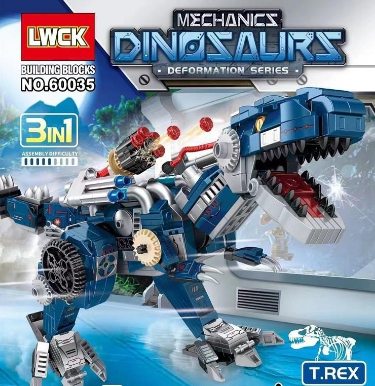 

Deformable Mechanical Tyrannosaurus Rex Assembled Building Block For Kids Diy Creative Play