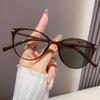 Vintage Oversized Cat-Eye Photochromic Myopia Glasses Fashionable Premium Outdoor Turn Grey Minus Diopter Eyeglasses 0 To -4.0