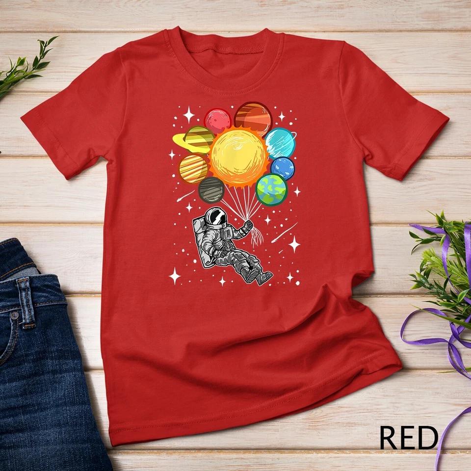Astronaut Space Spaceman Moon Mars Balloons Planets T-Shirt Unisex T-shirt 9 M