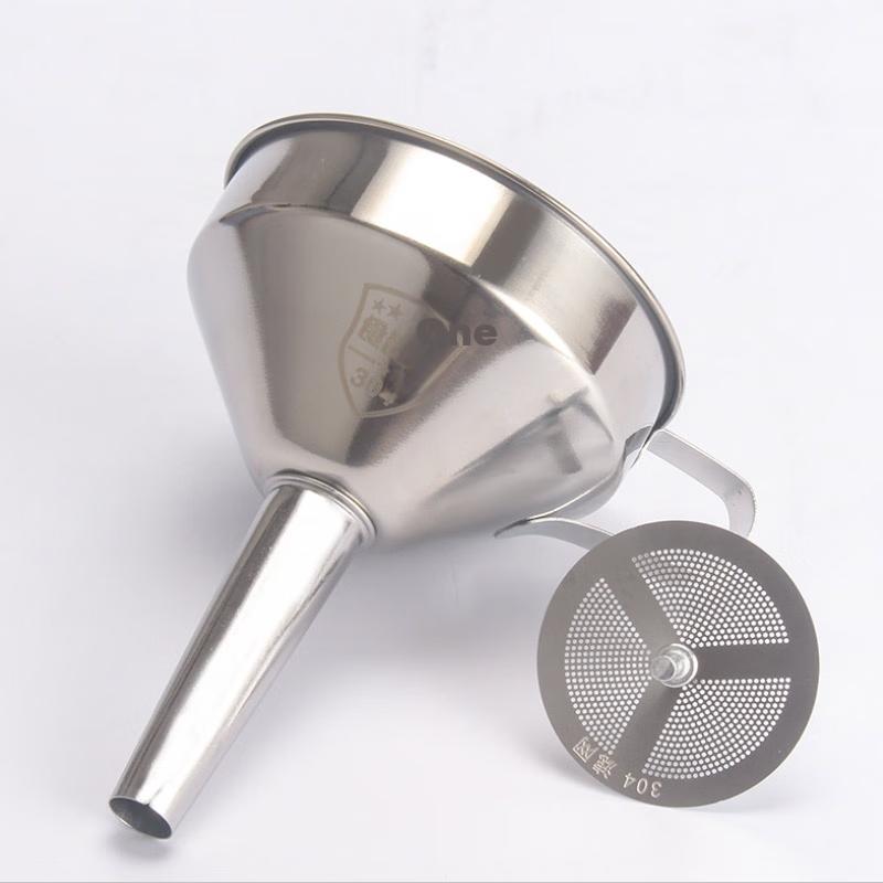 Quanshi 304 Detachable Strainer Stainless Steel Funnel Large, Medium And Small Sizes Conical Funnel for Wine, Oil And Kitchen Tools