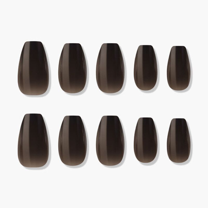 Reusable Nail Tips Earl Grey (Coffin)