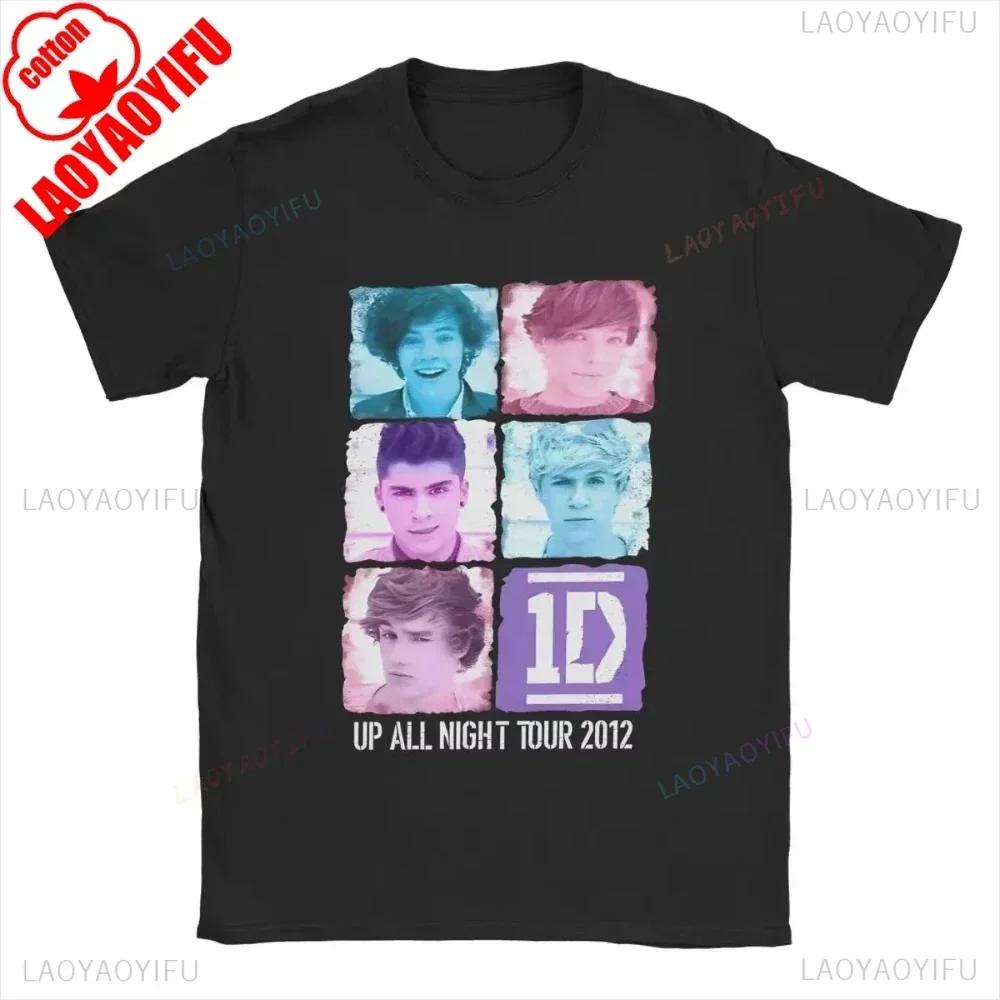 One Directions Women Print T-Shirts Rapper Short Sleeve T Shirt Hip Hop Vintage Singer Tops Summer Cotton Unisex Tees Clothing