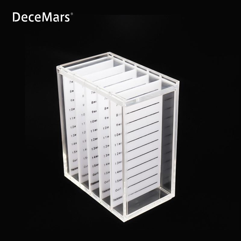 5-Layer Acrylic Eyelash Extension & Camellia Flower Desktop Storage Box