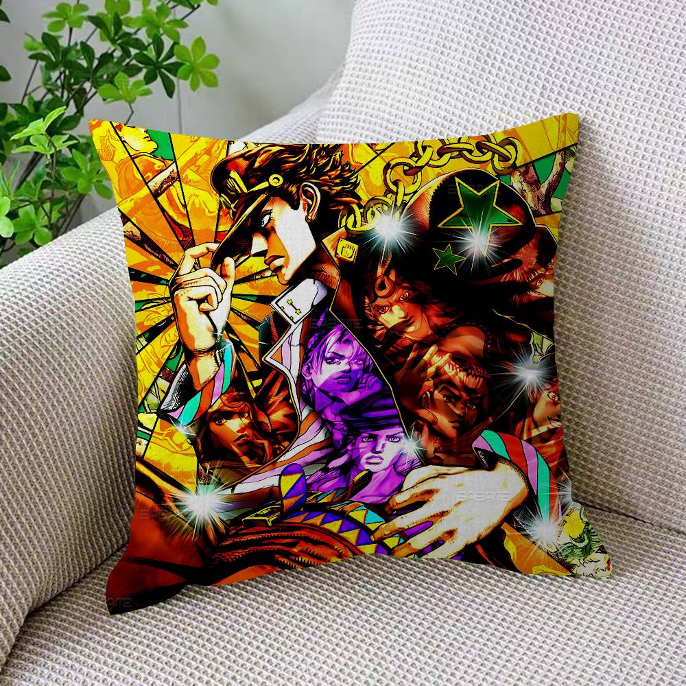 Anime J-JoJo Japan Cushion Cover Pillowcase Upholstery Sofa Throw Pillow Home Decor Pillowcas