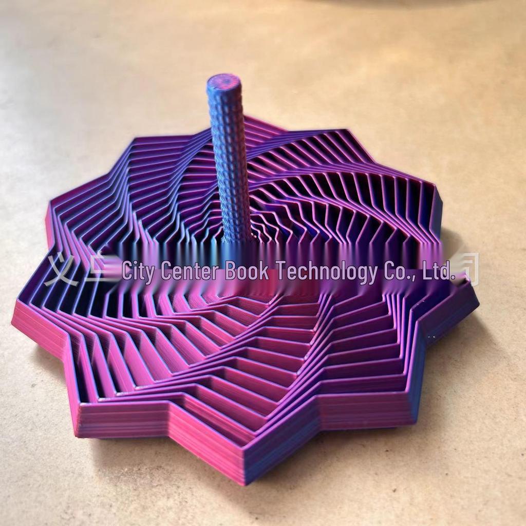 3D Optical Illusion Folding Toy: Polygon Carrot Tower Spiral