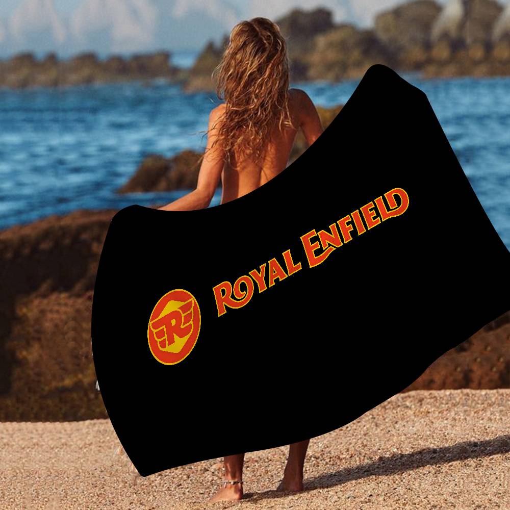 R-Royal E-Enfield Logo Anime Beach Swimming Towel Soft Absorbent Washcloth Children's Gifts For Kids Travel Camping Gym