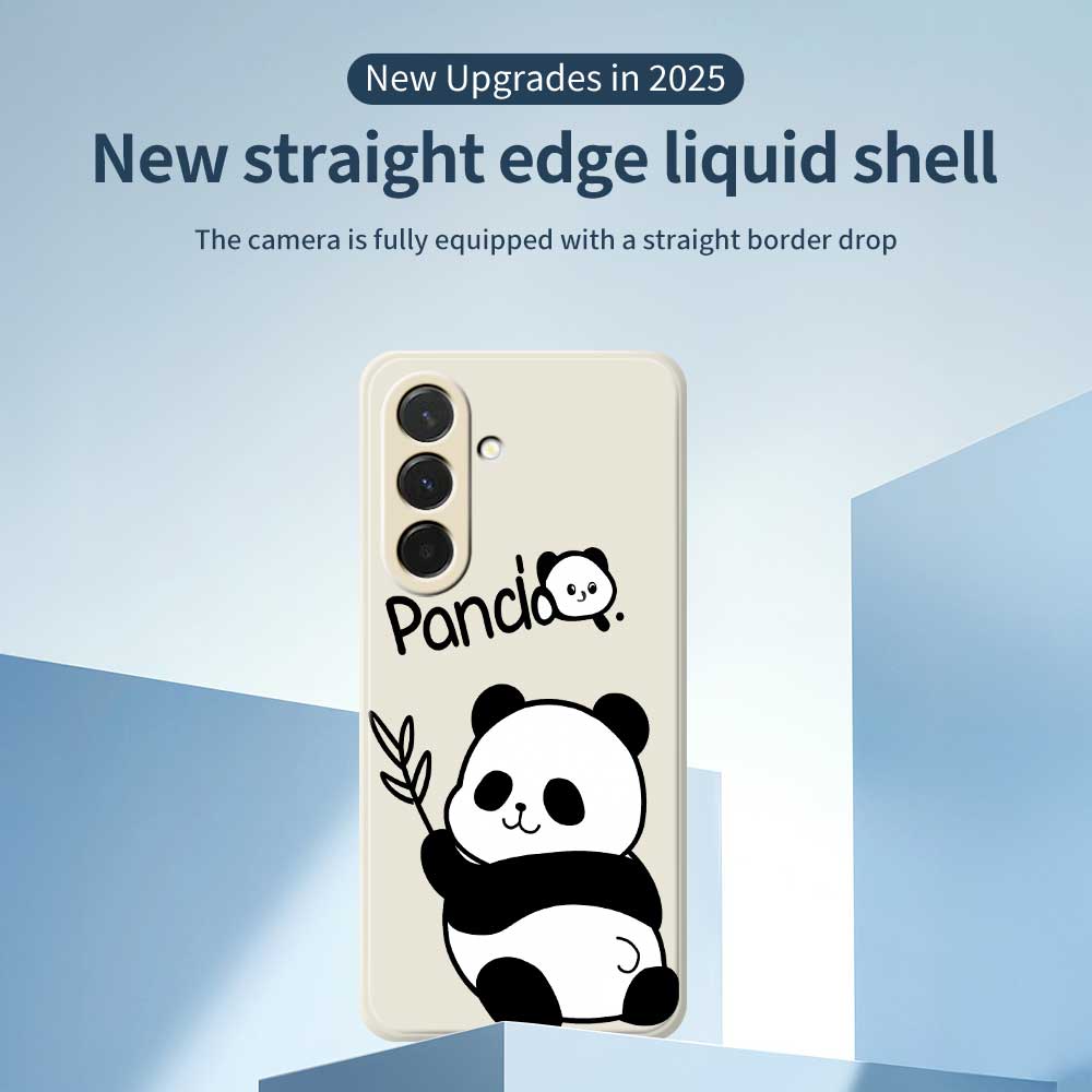 For Samsung Galaxy A36 5G Case Panda Pattern Printing Straight Edge TPU Phone Back Cover