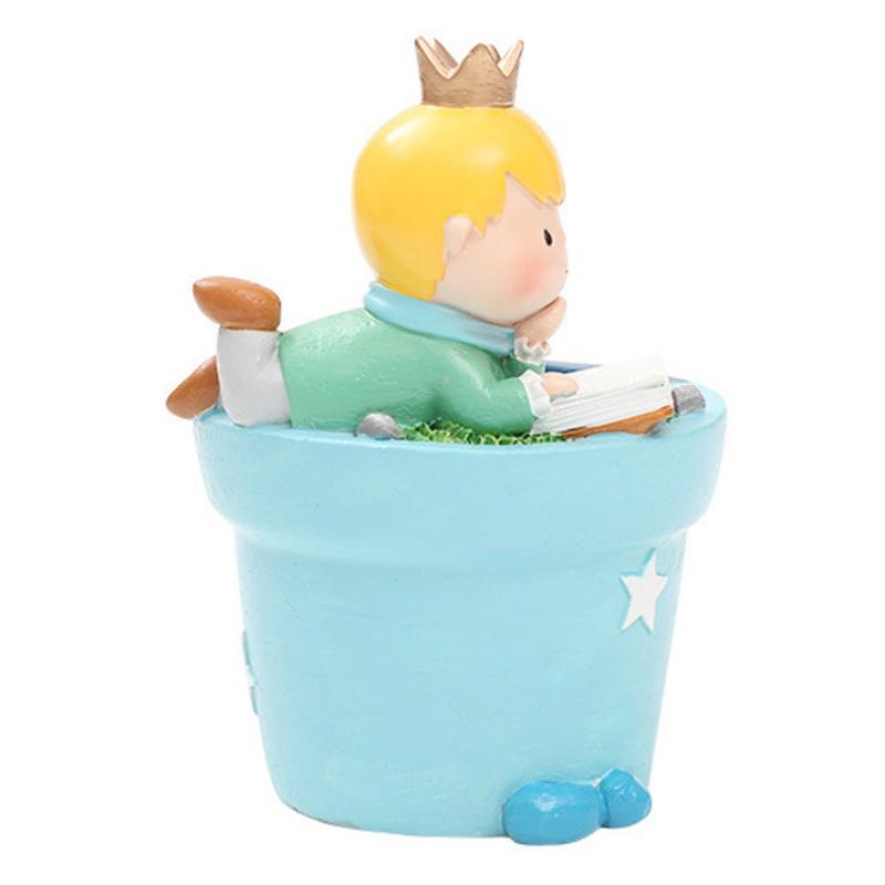 

Кашпо для сукулентів із смоли Невеликий орнамент Милий принц Горщики Маленький хлопчик Квітковий горщик Бонсай Сад Домашній декор Горщик для рослин