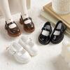 4-Point BJD Doll Leather Dress-Up Shoes - Single-Buckle Casual Flats