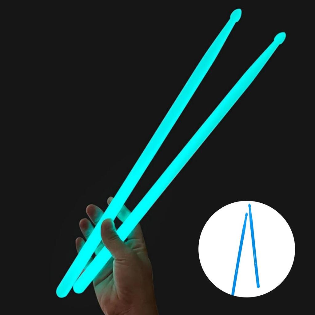 5A Luminous Drum Stick Light Up Drum Sticks Fluorescent Drumstick for Dark Stage