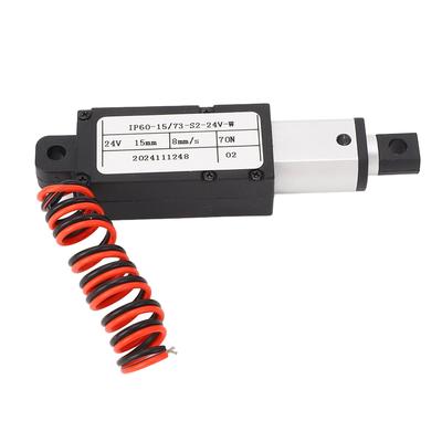 24VDC Mini Linear Actuator with Limit Switch Electric Actuator for Sofa Recliner Robot 15mm Stroke 70N Thrust 8mm S
