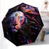 1pc Galactic Majesty Automatic Opening/Closing Umbrella with Portable Tri-Fold Design, 8-Bone Iron Frame - Outdoor Umbrella for Festivals, Travel
