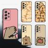 Cute Capybara Cartoon Case For Samsung S22,S21,S9,S25,S24,S23,Ultra,FE,S20,S10,Plus,Lite,Soft Silicone Black