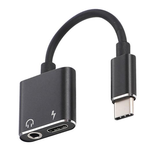 2 in 1 3.5mm Headphone Jack Type C Charge AUX Audio Adapter Converter Cable