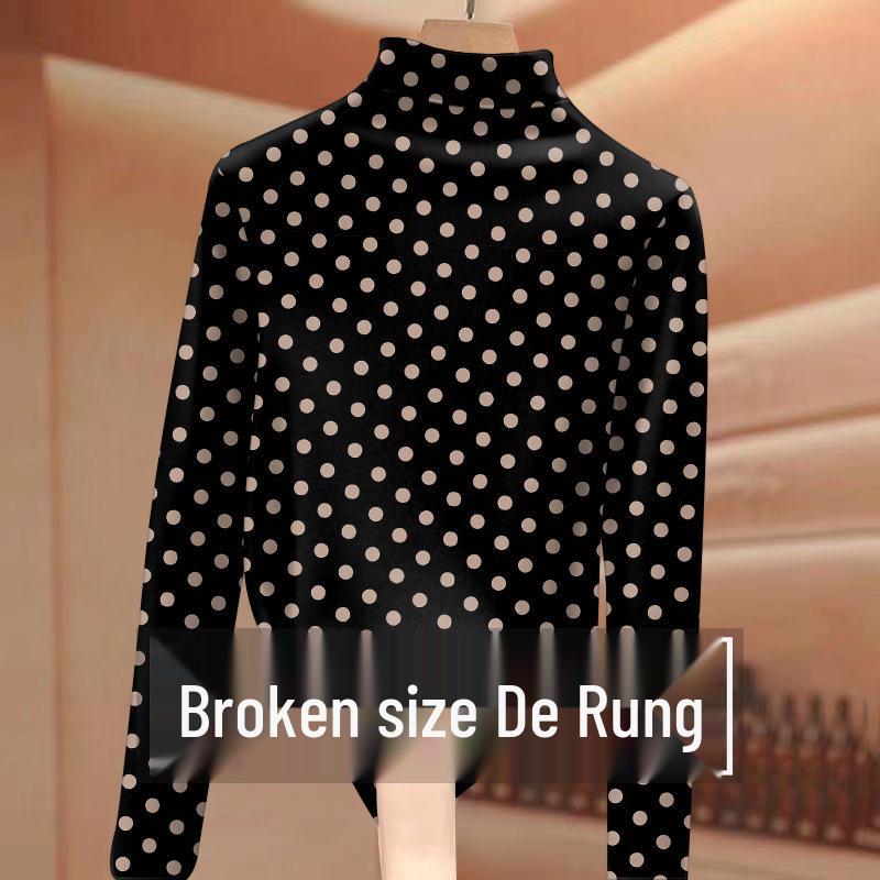 

Women s Heat-Retaining Ribbed Base Layer Top, Age-Reducing, Half-High Collar, Long Sleeves, Stylish & Slimming for Autumn/Winter. 3XL (135-150 jin)